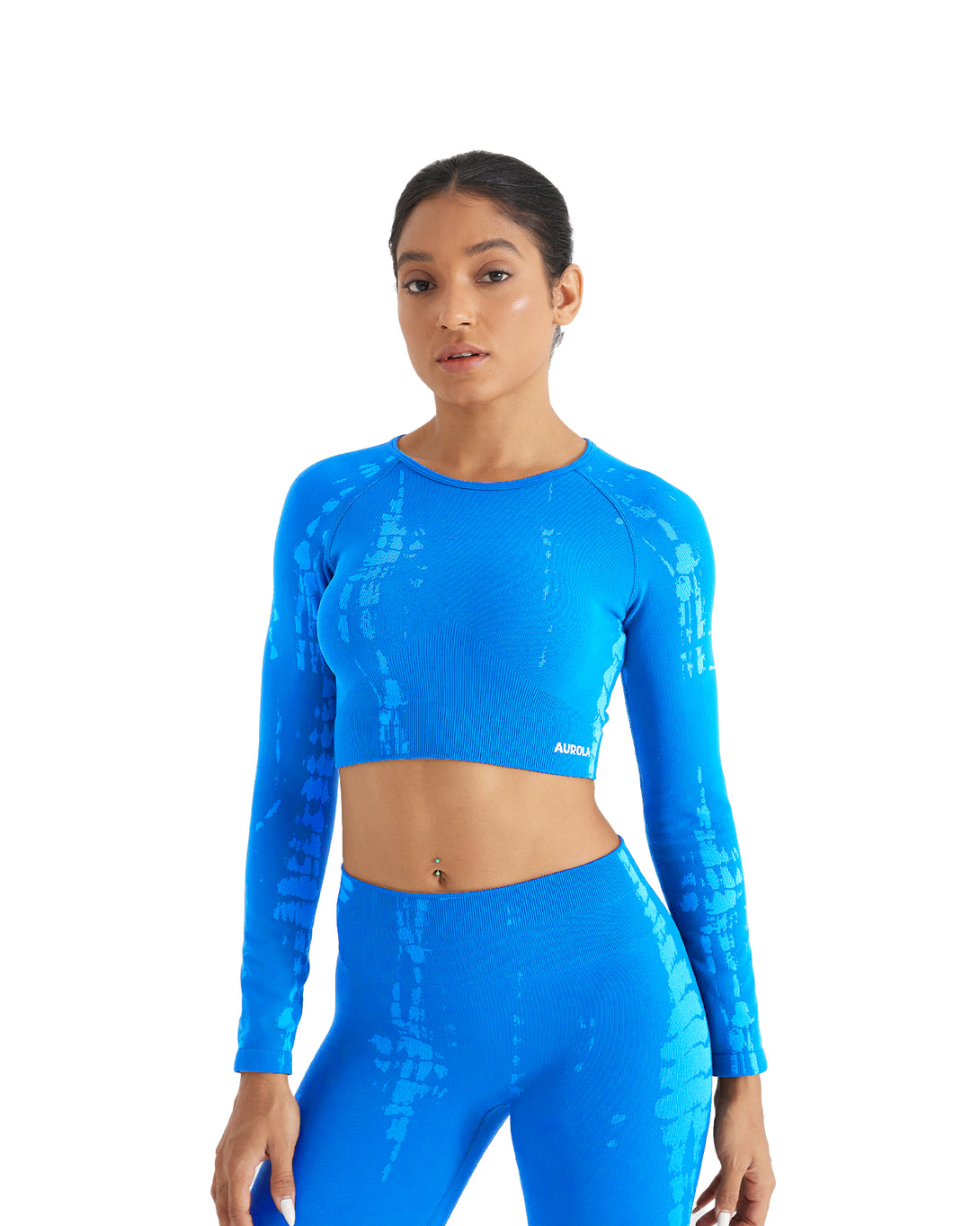 AUROLA Serpentine Seamless Short Sleeve Crop Top
