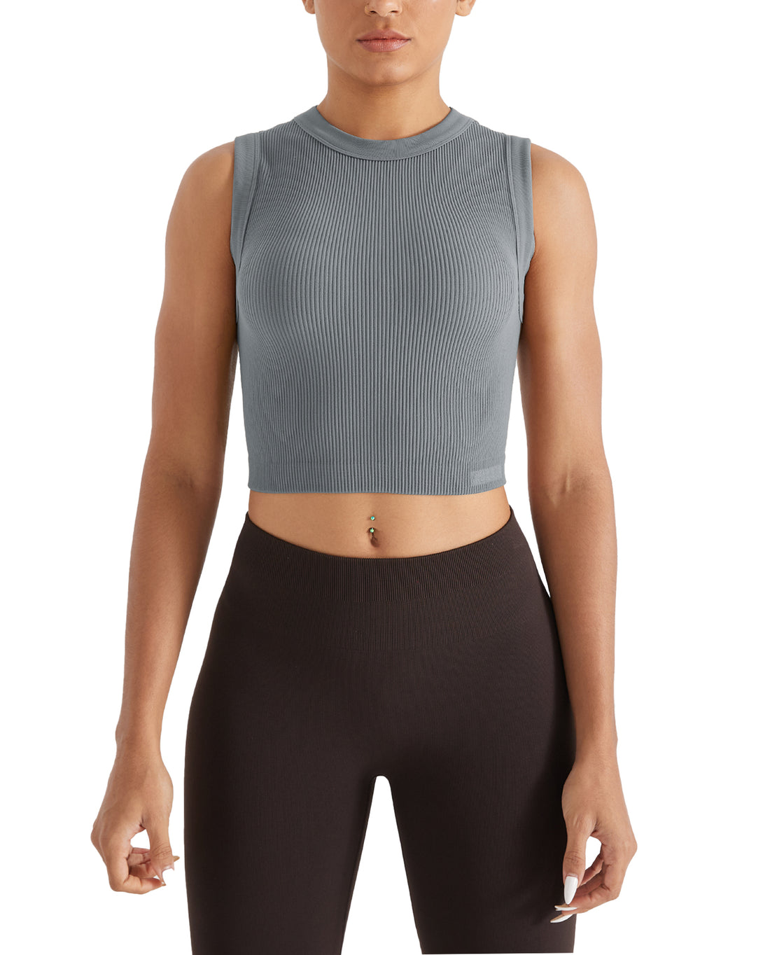 AUROLA Essentials Rib Seamless Sleeveless Tank