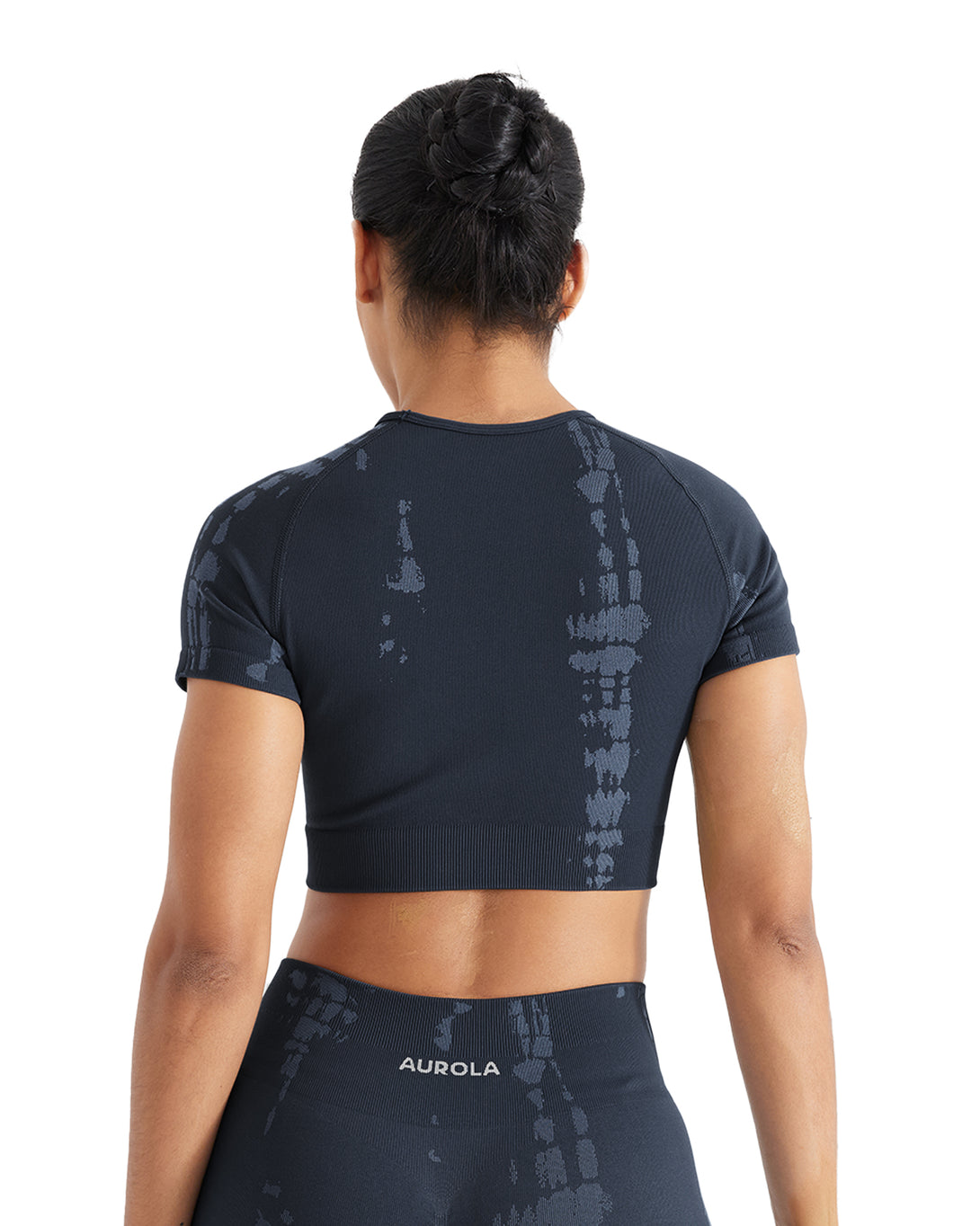 AUROLA Serpentine Seamless Short Sleeve Crop Top