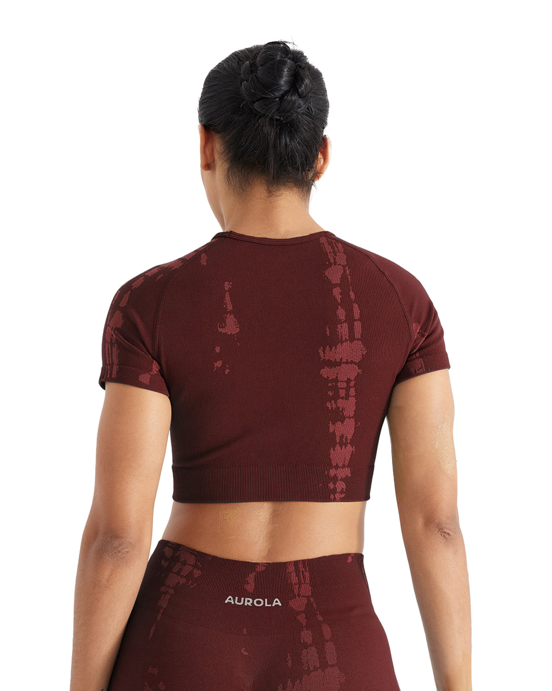 AUROLA Serpentine Seamless Short Sleeve Crop Top