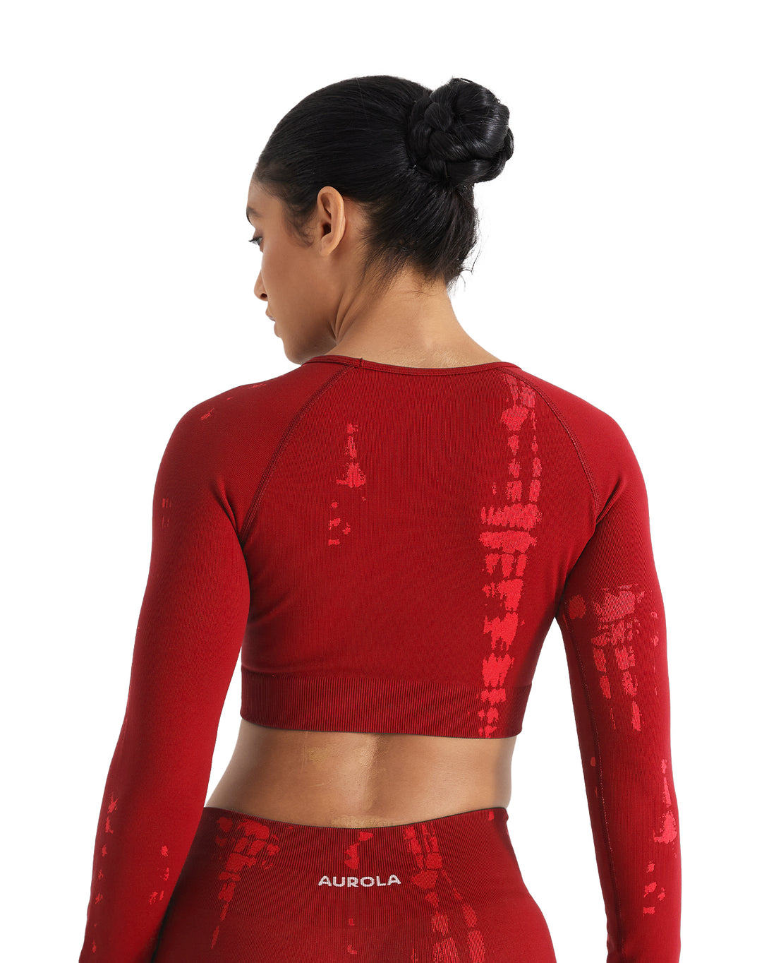 AUROLA Serpentine Seamless Short Sleeve Crop Top