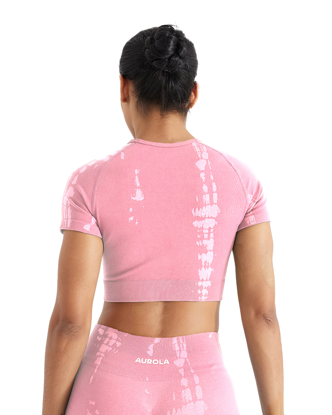 AUROLA Serpentine Seamless Short Sleeve Crop Top