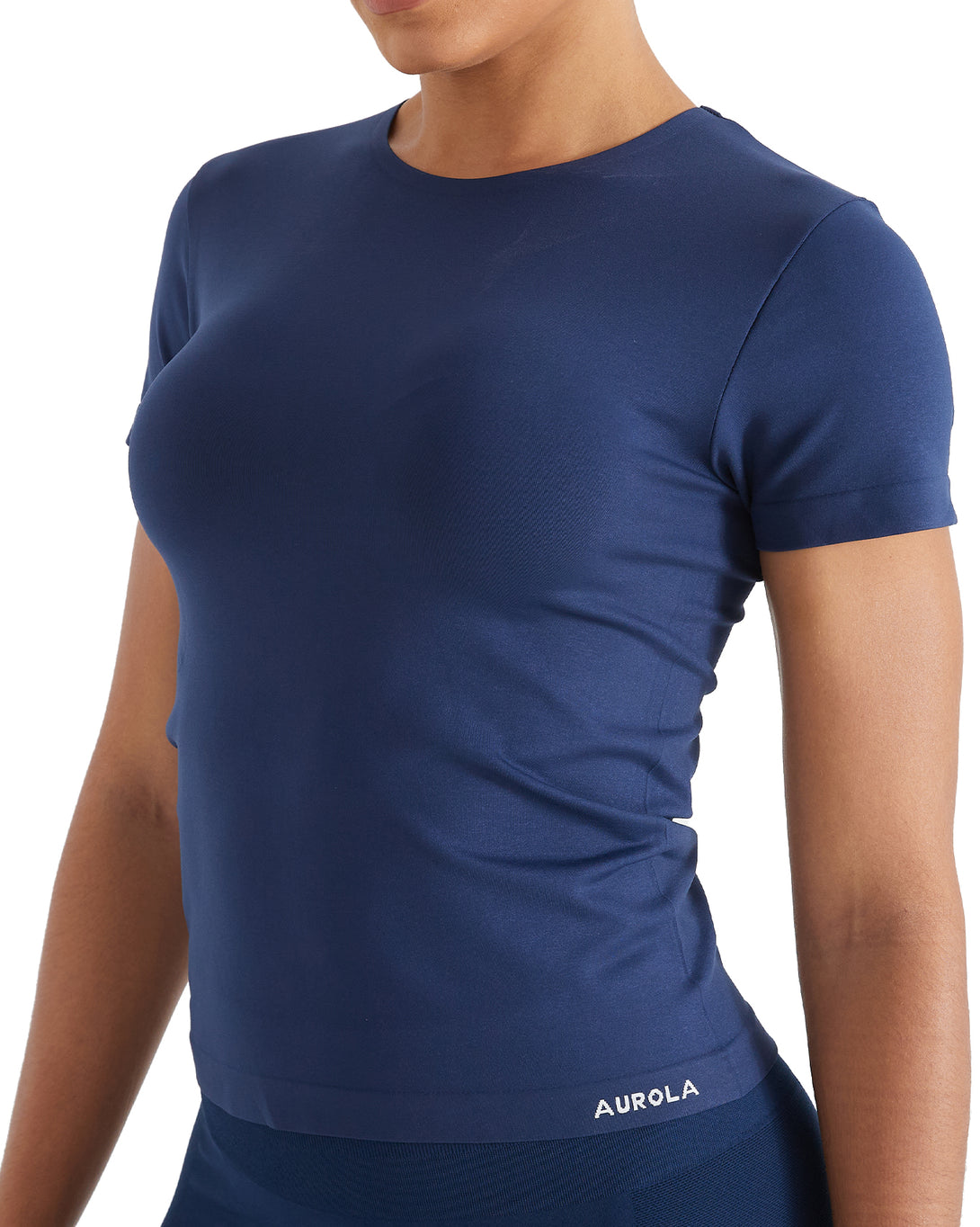 AUROLA Women Essentials Seamless Short Sleeve Fitted Tshirt