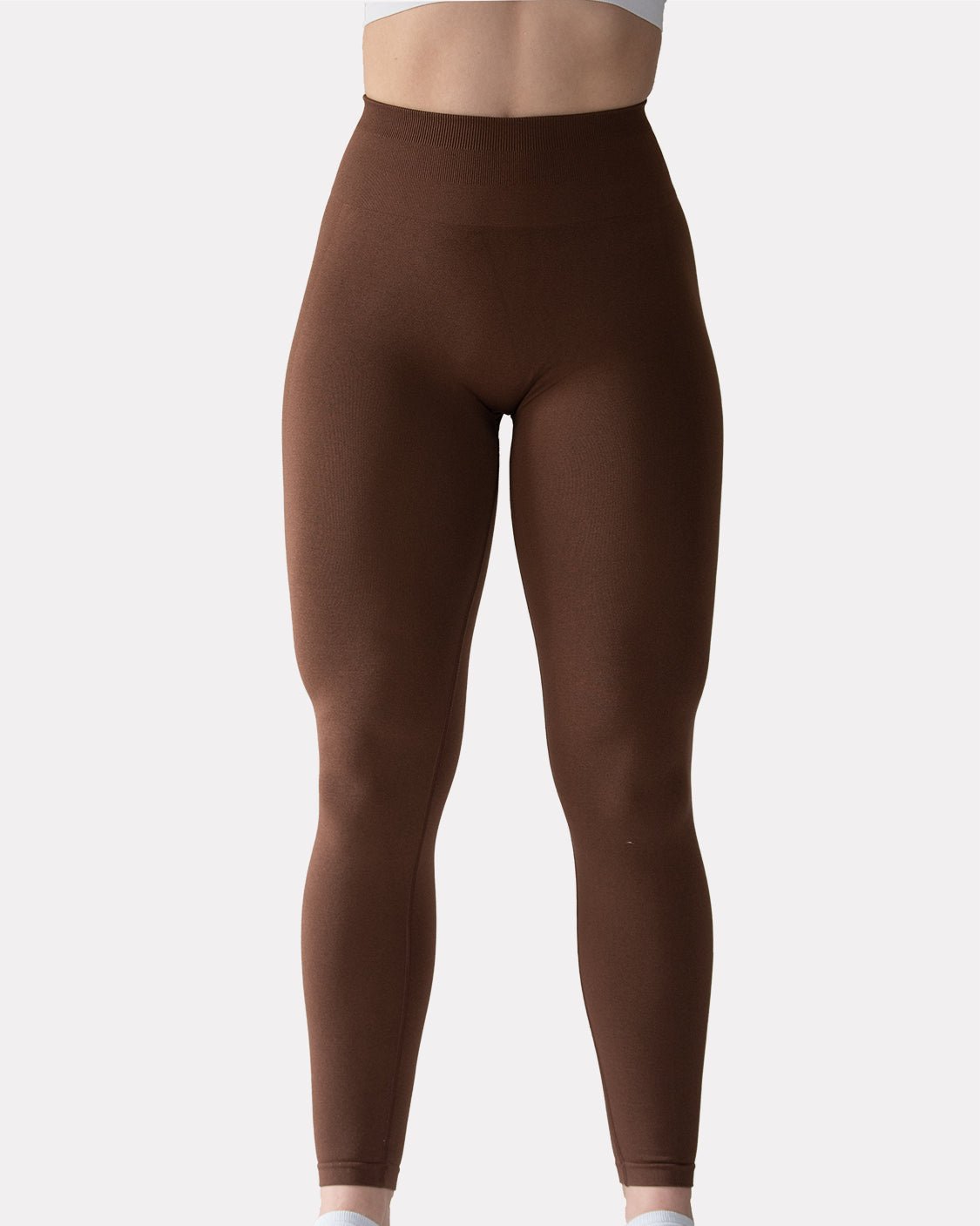 Women's Seamless Nylon Workout Active Solid Plain Capri One Size Leggings ( Brown/Burgundy) - Walmart.com